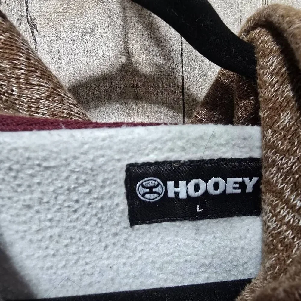 Hooey Jimmy Southwestern Aztec Henley Hoodie Large Western Rodeo Cowboy Outdoor - Picture 6 of 8